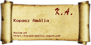 Kopasz Amália névjegykártya